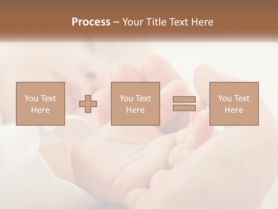 A Person Holding A Baby In Their Hands PowerPoint Template