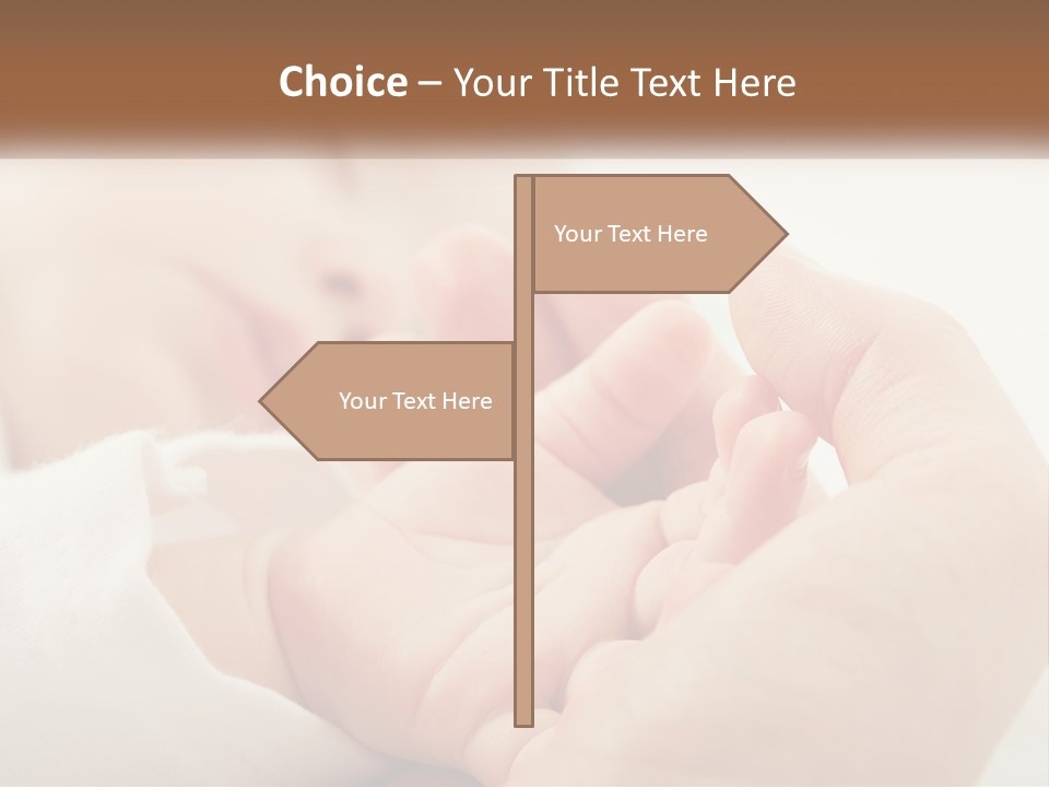 A Person Holding A Baby In Their Hands PowerPoint Template