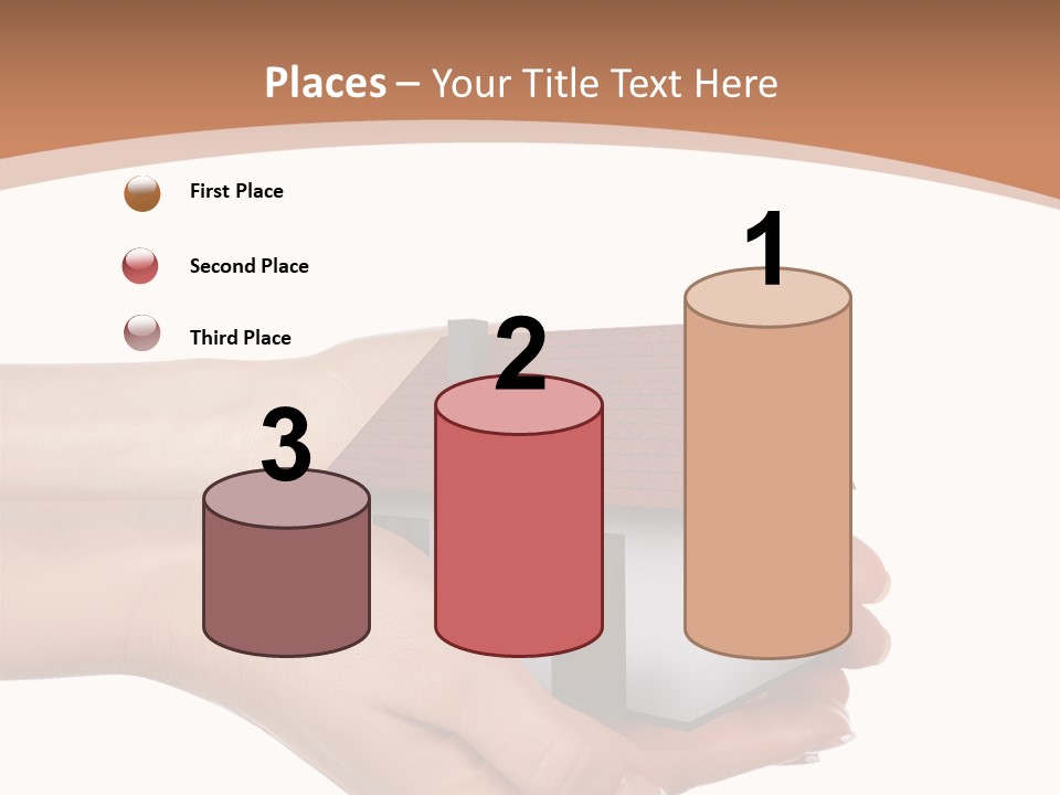 A Person Holding A Small House In Their Hand PowerPoint Template