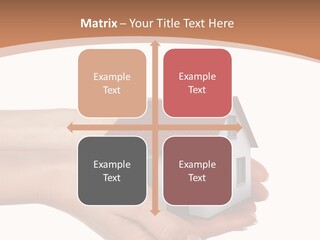 A Person Holding A Small House In Their Hand PowerPoint Template