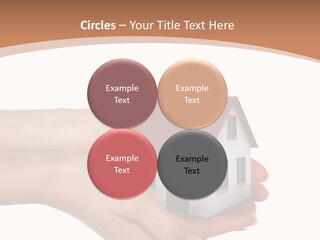 A Person Holding A Small House In Their Hand PowerPoint Template