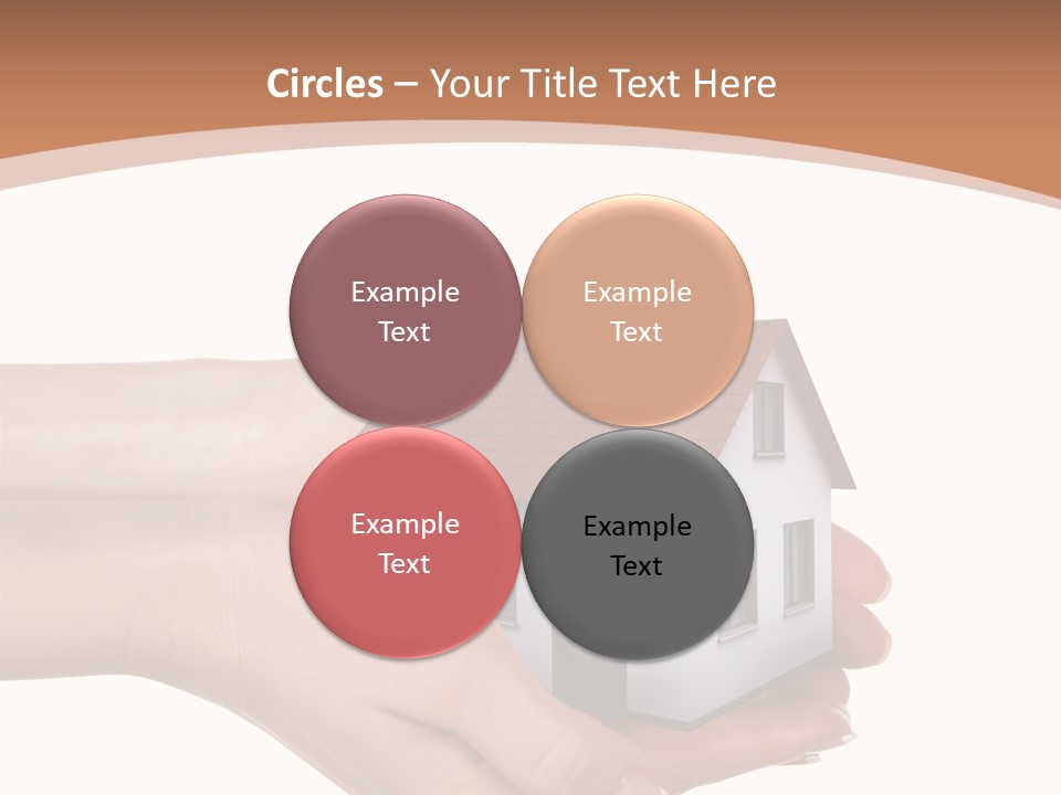 A Person Holding A Small House In Their Hand PowerPoint Template