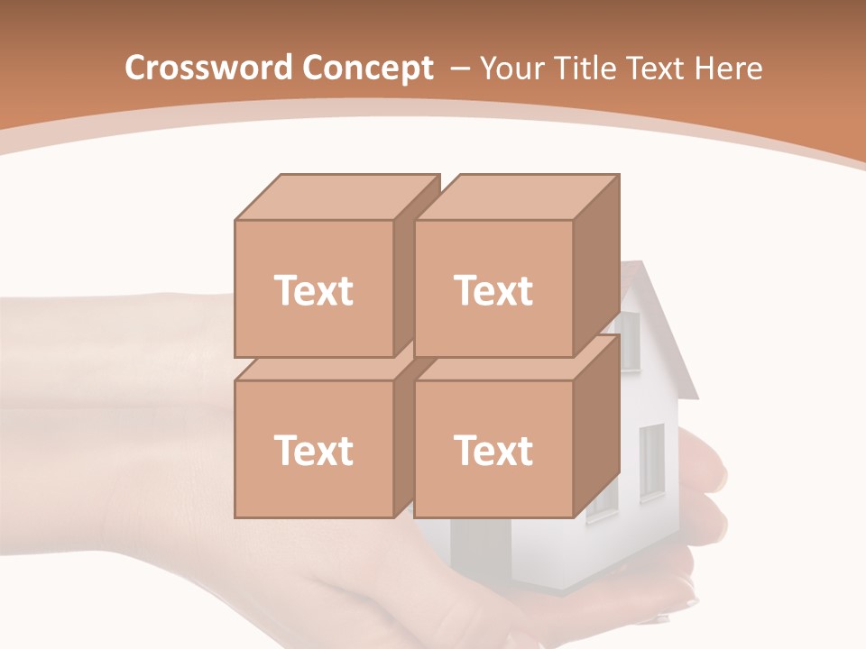 A Person Holding A Small House In Their Hand PowerPoint Template