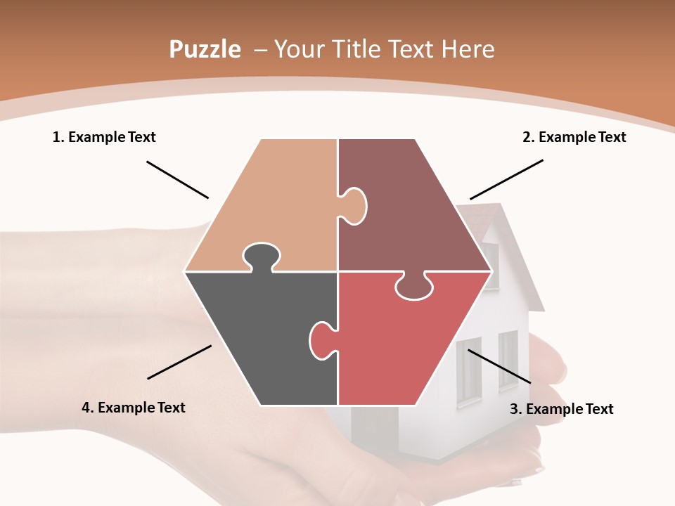 A Person Holding A Small House In Their Hand PowerPoint Template