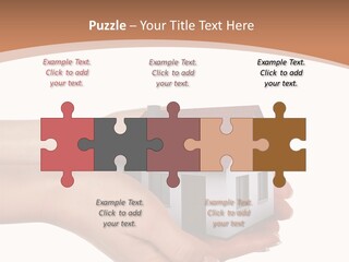 A Person Holding A Small House In Their Hand PowerPoint Template