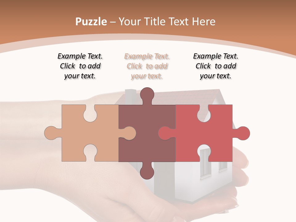 A Person Holding A Small House In Their Hand PowerPoint Template