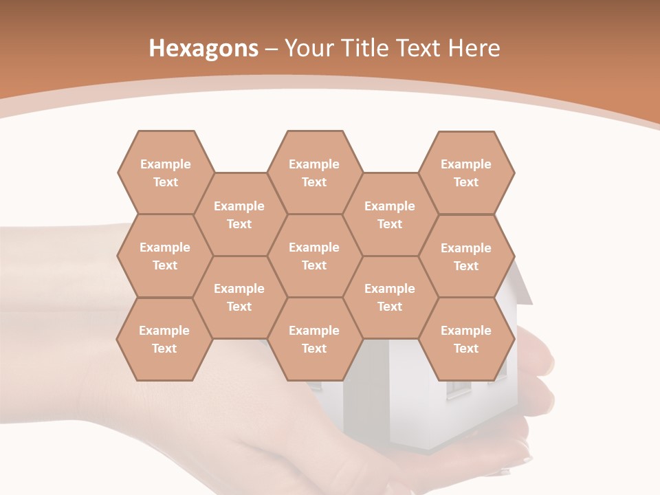 A Person Holding A Small House In Their Hand PowerPoint Template