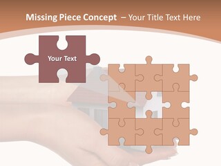 A Person Holding A Small House In Their Hand PowerPoint Template