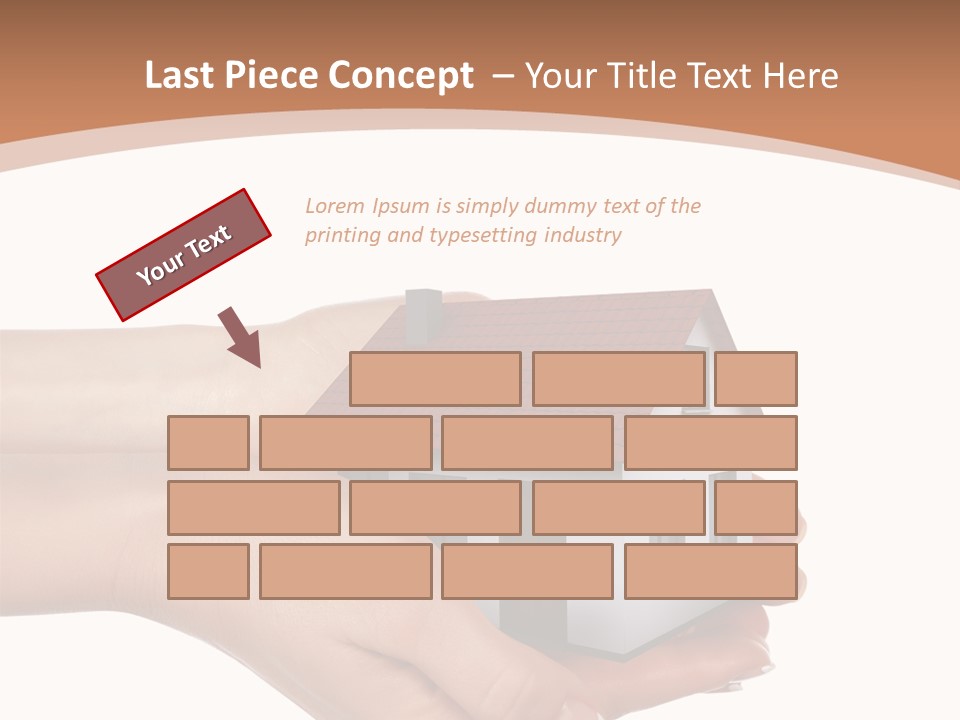 A Person Holding A Small House In Their Hand PowerPoint Template