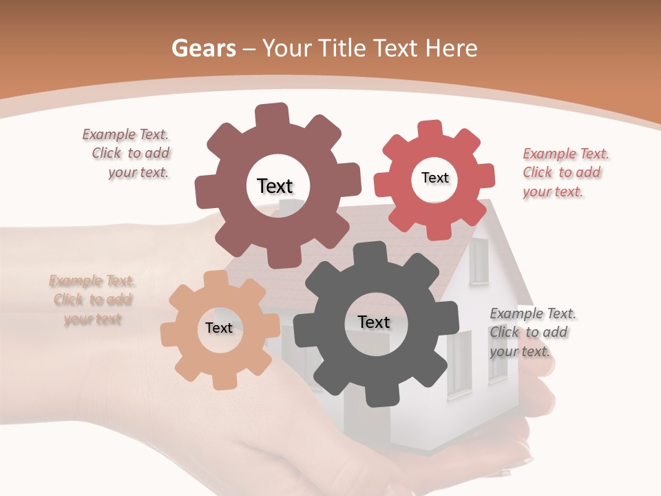 A Person Holding A Small House In Their Hand PowerPoint Template