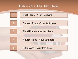 A Person Holding A Small House In Their Hand PowerPoint Template