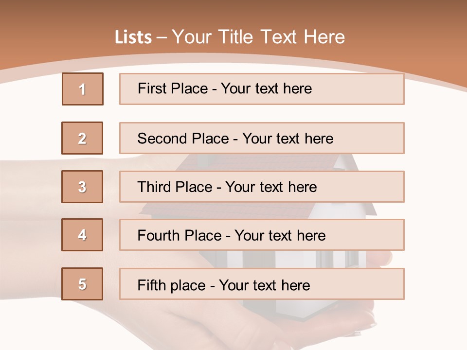A Person Holding A Small House In Their Hand PowerPoint Template