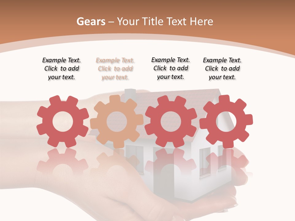 A Person Holding A Small House In Their Hand PowerPoint Template