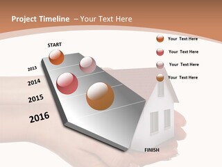 A Person Holding A Small House In Their Hand PowerPoint Template
