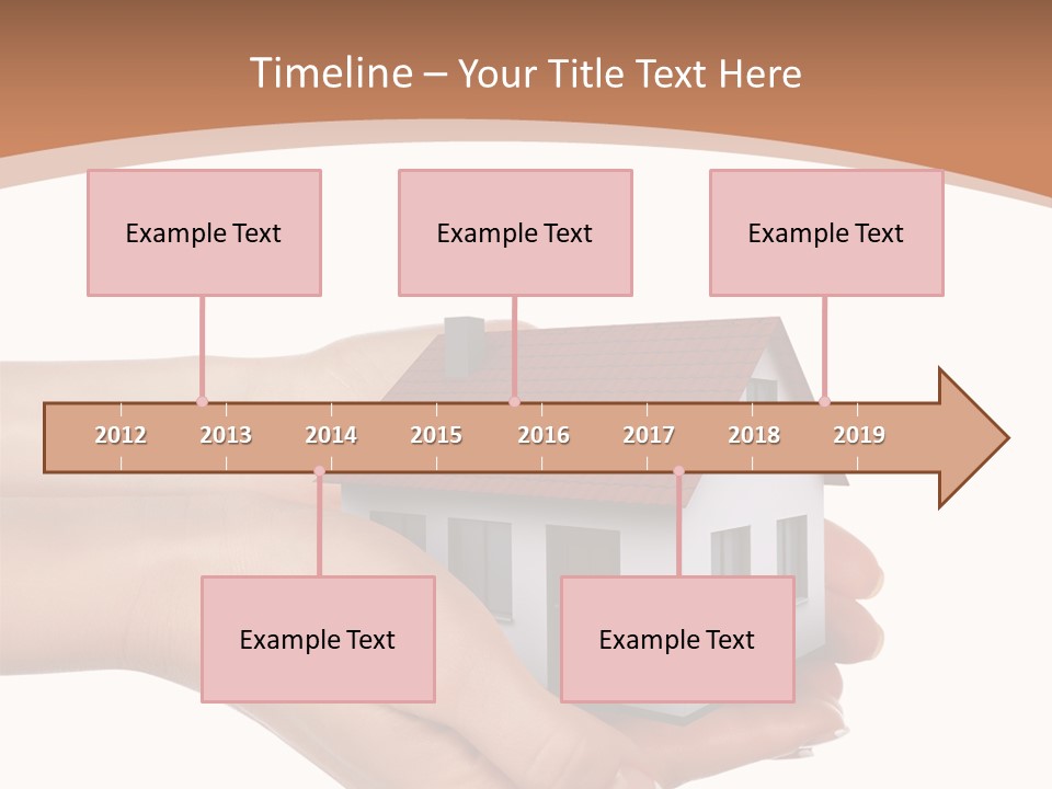 A Person Holding A Small House In Their Hand PowerPoint Template