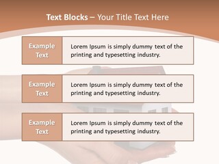 A Person Holding A Small House In Their Hand PowerPoint Template