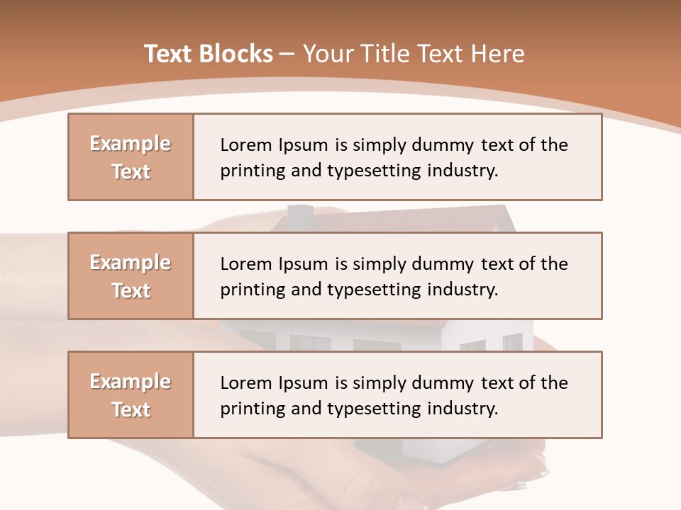 A Person Holding A Small House In Their Hand PowerPoint Template