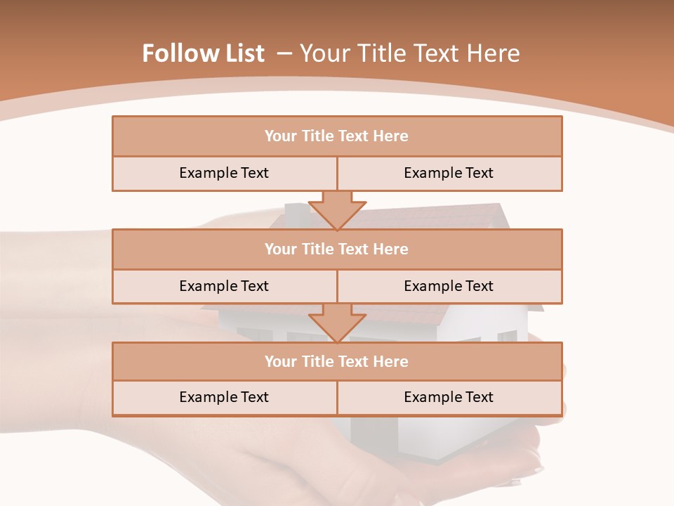 A Person Holding A Small House In Their Hand PowerPoint Template