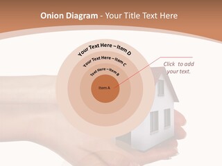 A Person Holding A Small House In Their Hand PowerPoint Template