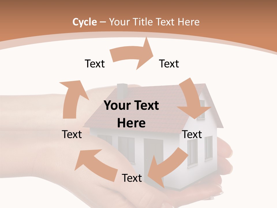 A Person Holding A Small House In Their Hand PowerPoint Template