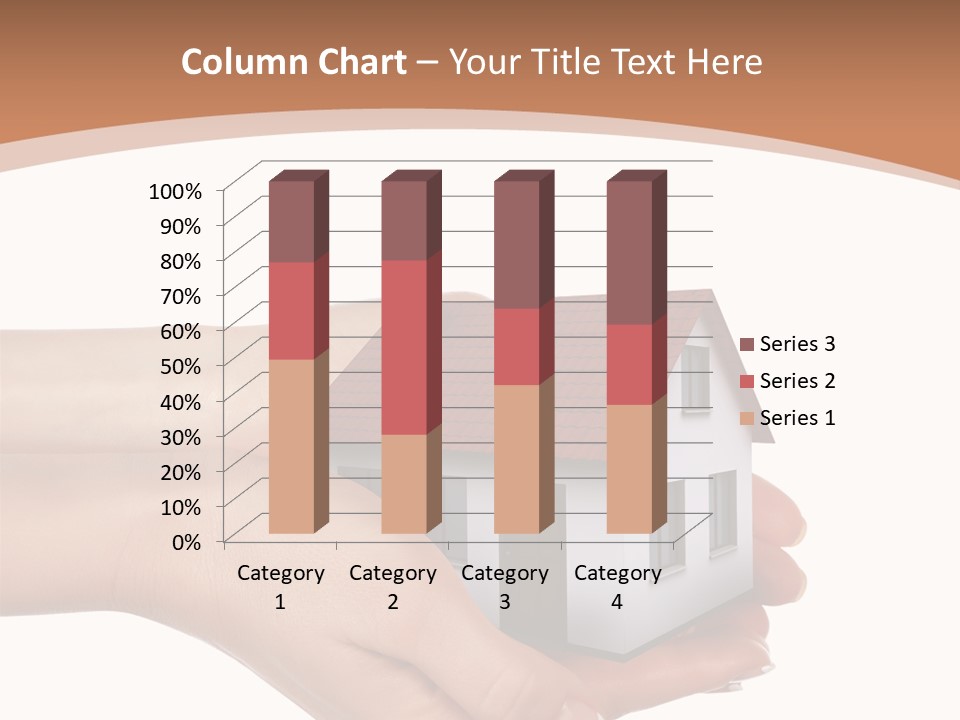 A Person Holding A Small House In Their Hand PowerPoint Template