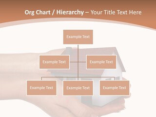 A Person Holding A Small House In Their Hand PowerPoint Template