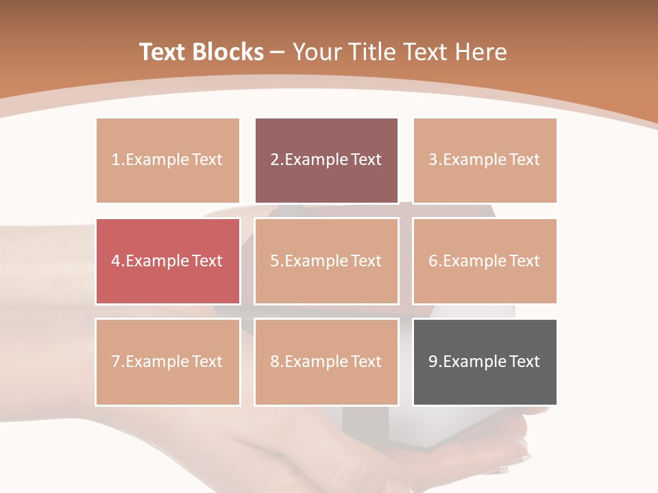 A Person Holding A Small House In Their Hand PowerPoint Template