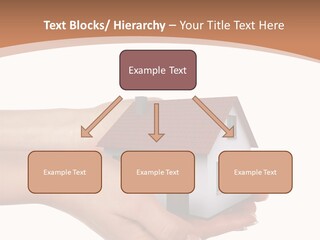 A Person Holding A Small House In Their Hand PowerPoint Template