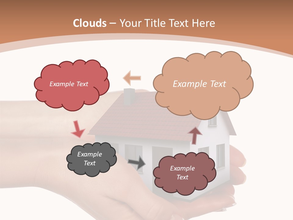 A Person Holding A Small House In Their Hand PowerPoint Template