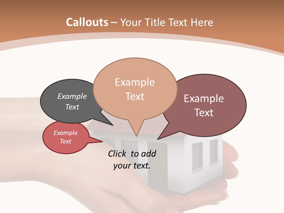 A Person Holding A Small House In Their Hand PowerPoint Template
