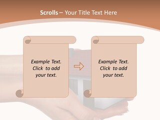 A Person Holding A Small House In Their Hand PowerPoint Template