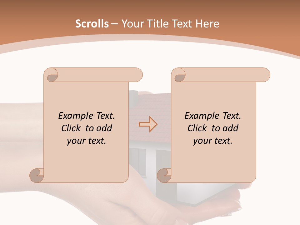 A Person Holding A Small House In Their Hand PowerPoint Template