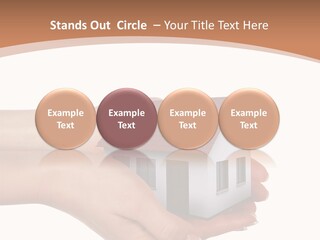 A Person Holding A Small House In Their Hand PowerPoint Template