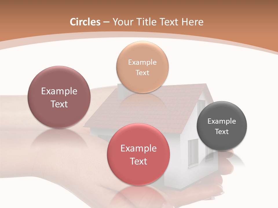 A Person Holding A Small House In Their Hand PowerPoint Template