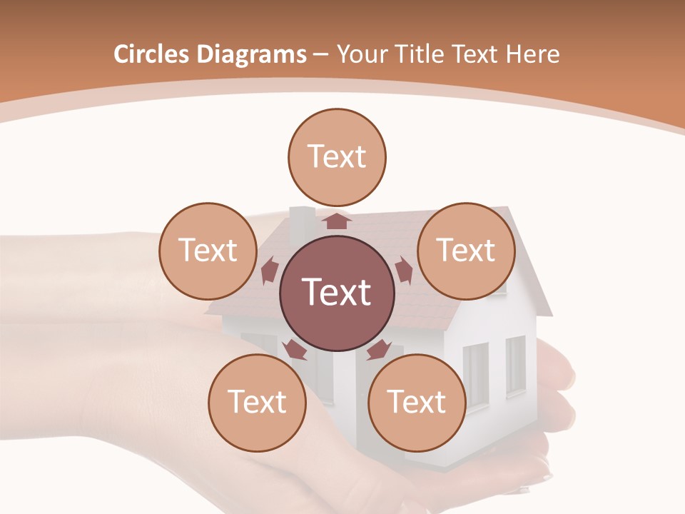 A Person Holding A Small House In Their Hand PowerPoint Template