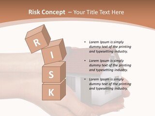 A Person Holding A Small House In Their Hand PowerPoint Template