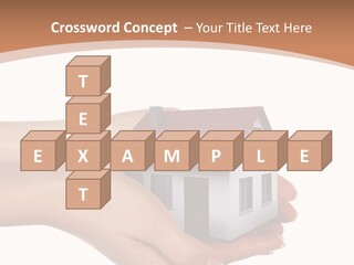 A Person Holding A Small House In Their Hand PowerPoint Template