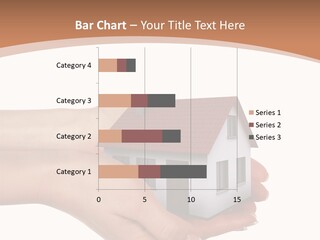 A Person Holding A Small House In Their Hand PowerPoint Template