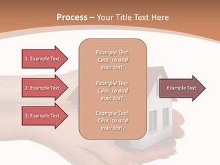 A Person Holding A Small House In Their Hand PowerPoint Template