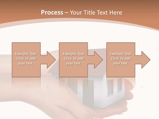A Person Holding A Small House In Their Hand PowerPoint Template