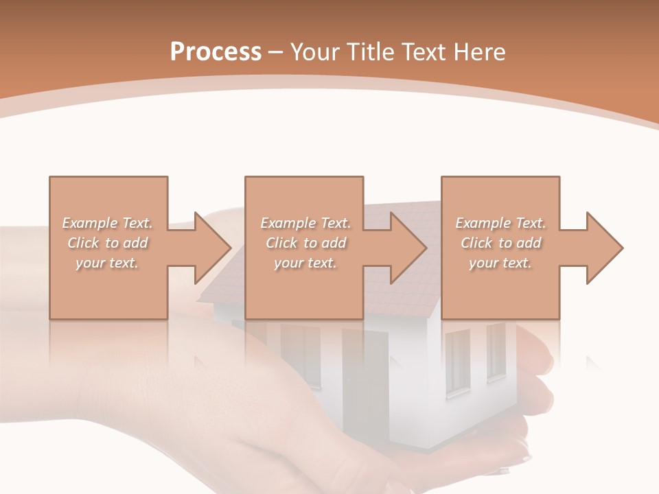A Person Holding A Small House In Their Hand PowerPoint Template