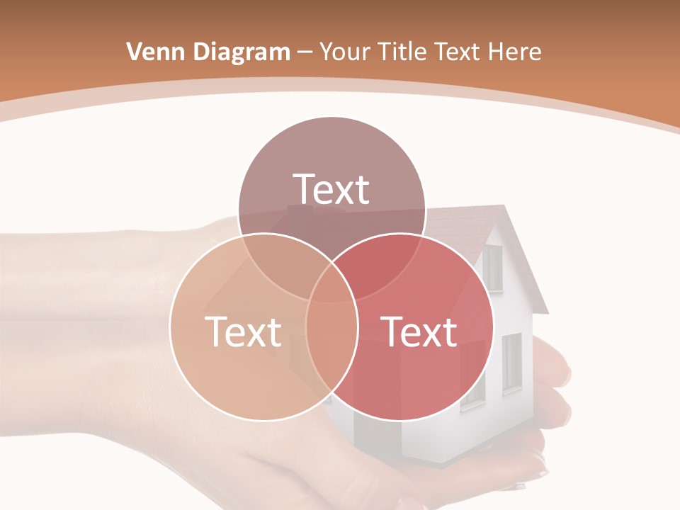 A Person Holding A Small House In Their Hand PowerPoint Template