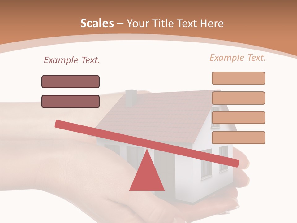 A Person Holding A Small House In Their Hand PowerPoint Template