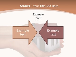A Person Holding A Small House In Their Hand PowerPoint Template