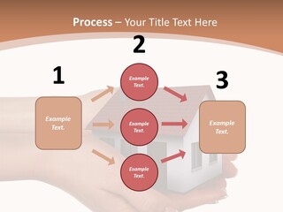 A Person Holding A Small House In Their Hand PowerPoint Template