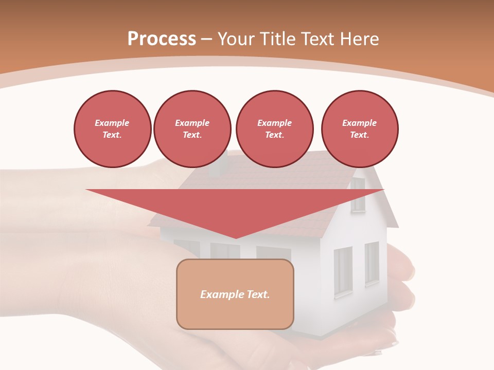 A Person Holding A Small House In Their Hand PowerPoint Template