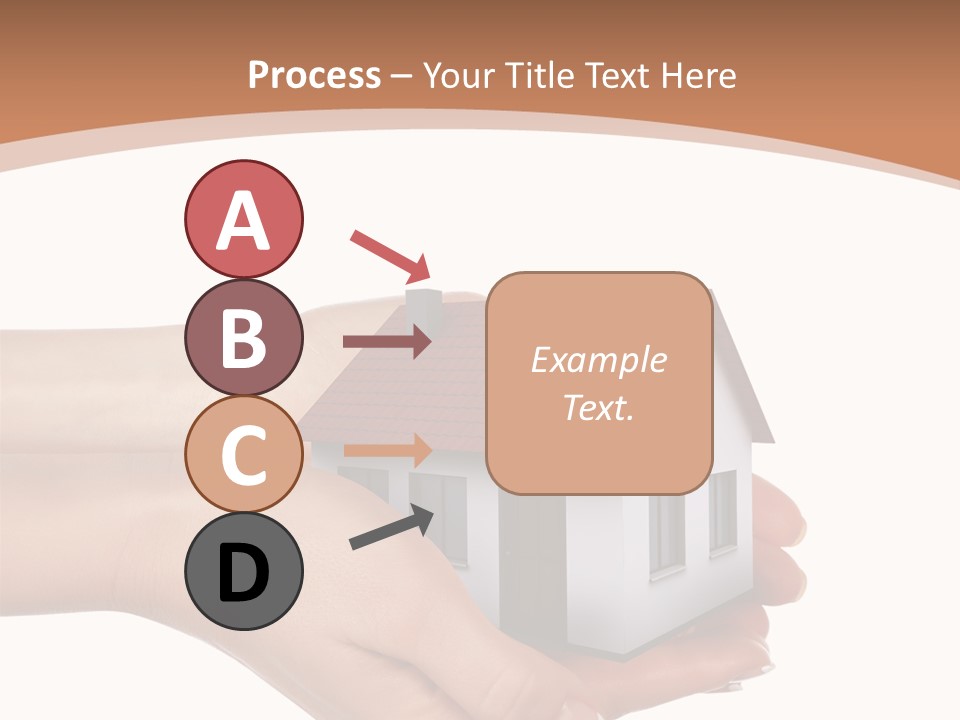 A Person Holding A Small House In Their Hand PowerPoint Template