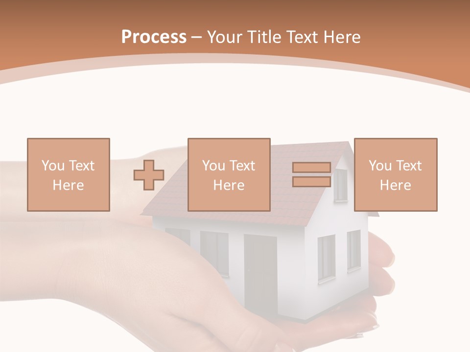 A Person Holding A Small House In Their Hand PowerPoint Template