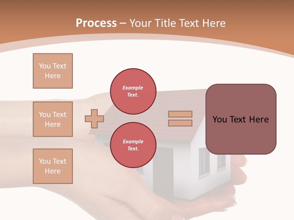 A Person Holding A Small House In Their Hand PowerPoint Template
