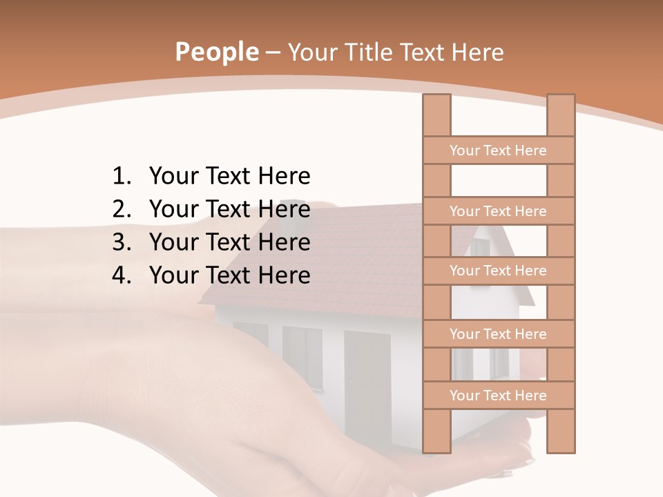 A Person Holding A Small House In Their Hand PowerPoint Template